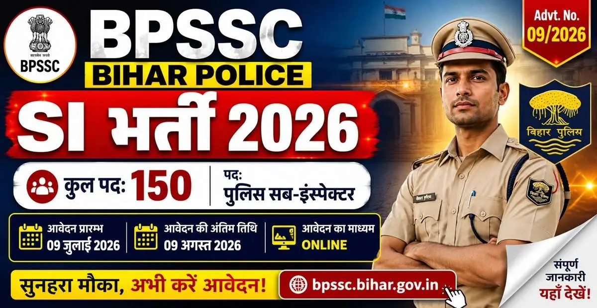BPSSC Bihar Police SI General Closed Cadre