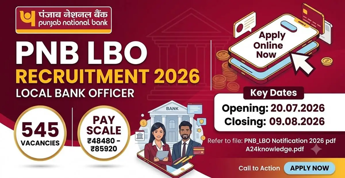 PNB Local Bank Officer (LBO) Recruitment