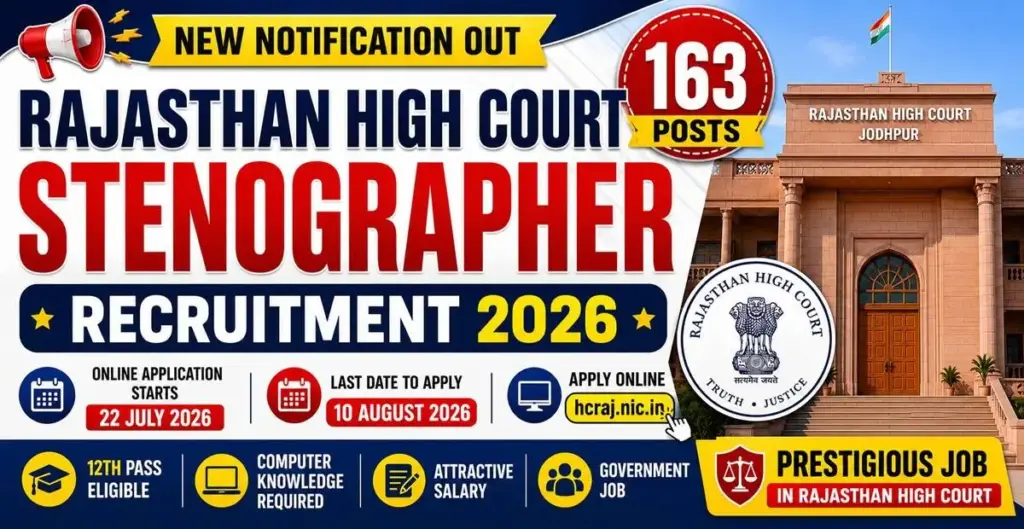 Rajasthan High Court Stenographer Recruitment