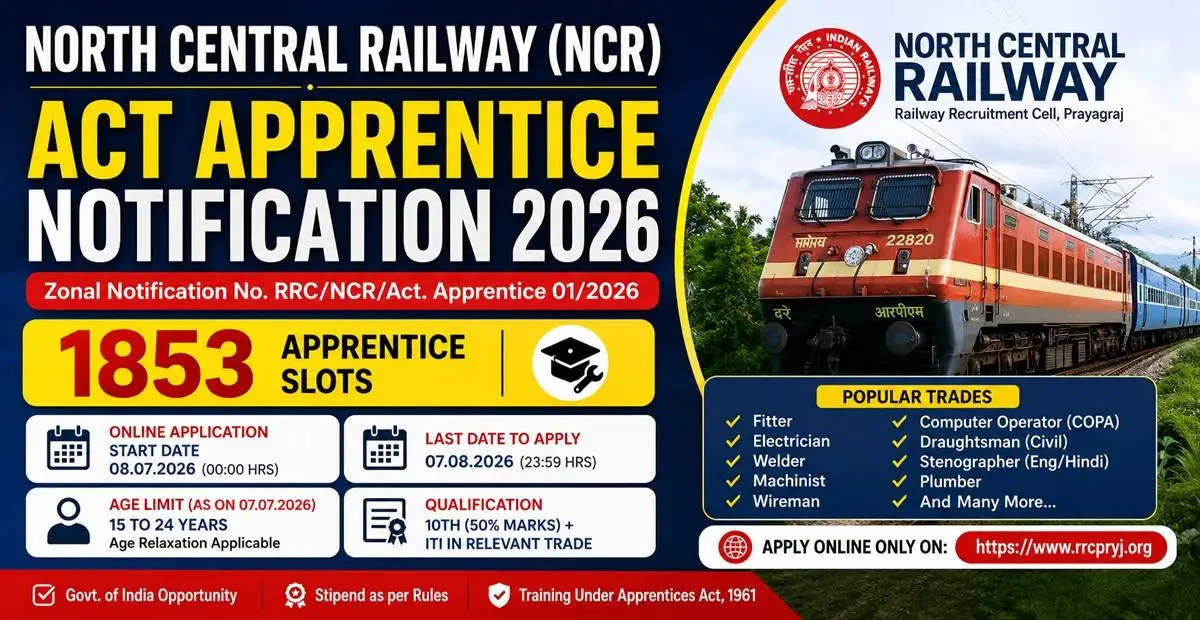 RRC NCR Apprentice Recruitment