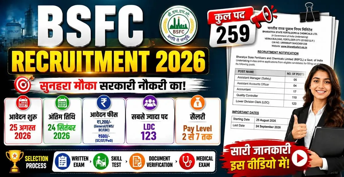 BSFC Recruitment 2026