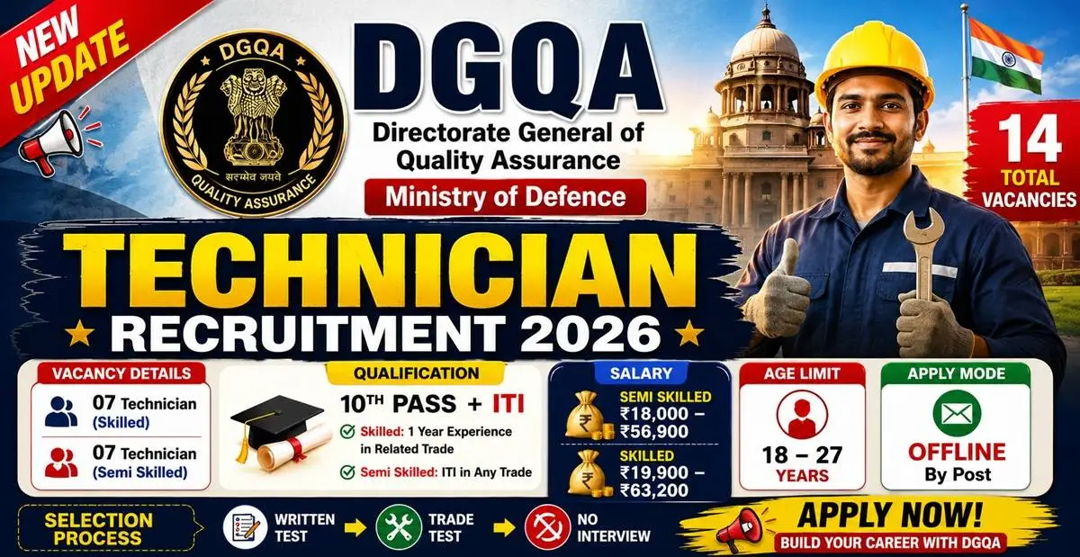 DGQA Technician Recruitment