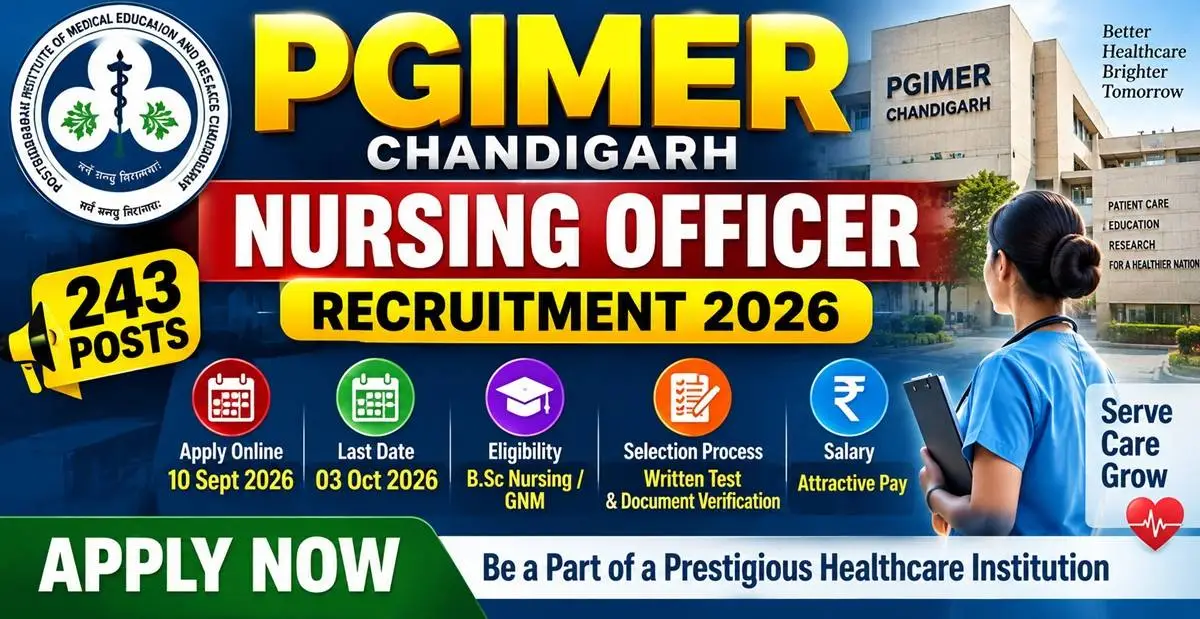 PGIMER Nursing Officer Recruitment