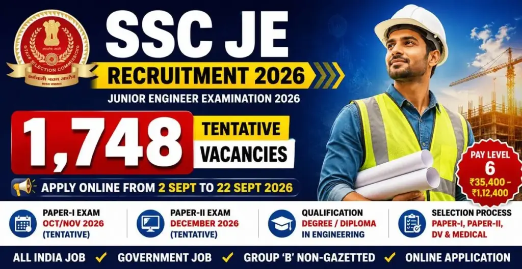 SSC JE Recruitment 2026