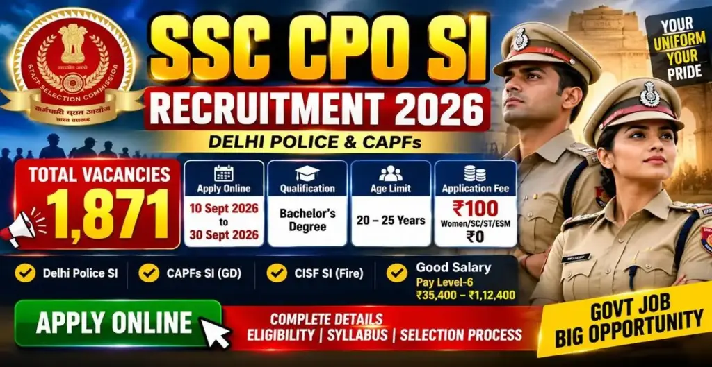 SSC CPO SI Recruitment